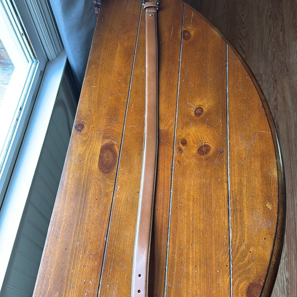 Tommy Hilfiger Brown Imitation Leather Belt with Silver Buckle - Picture 3 of 4